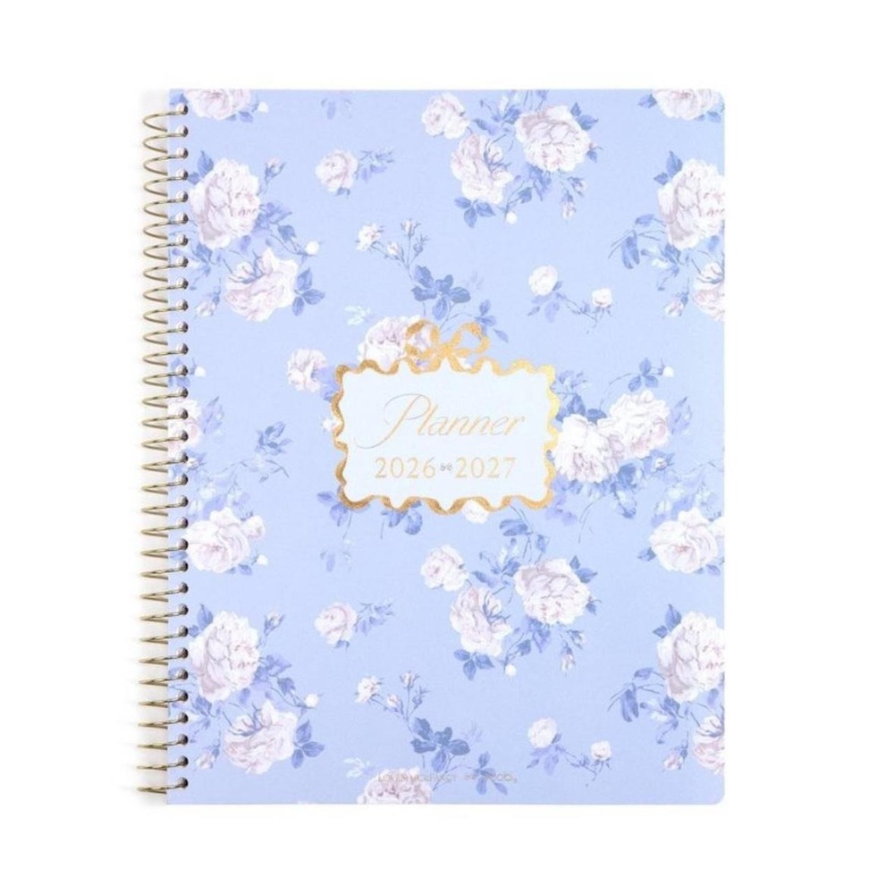 LoveShackFancy x yoobi large 8.5 x 11 in 2026-2027 planner with blue whisper